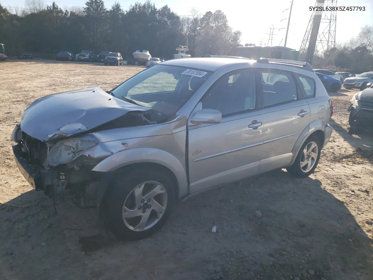 2005 Pontiac Vibe VIN: 5Y2SL638X5Z457793 Lot: 38167984