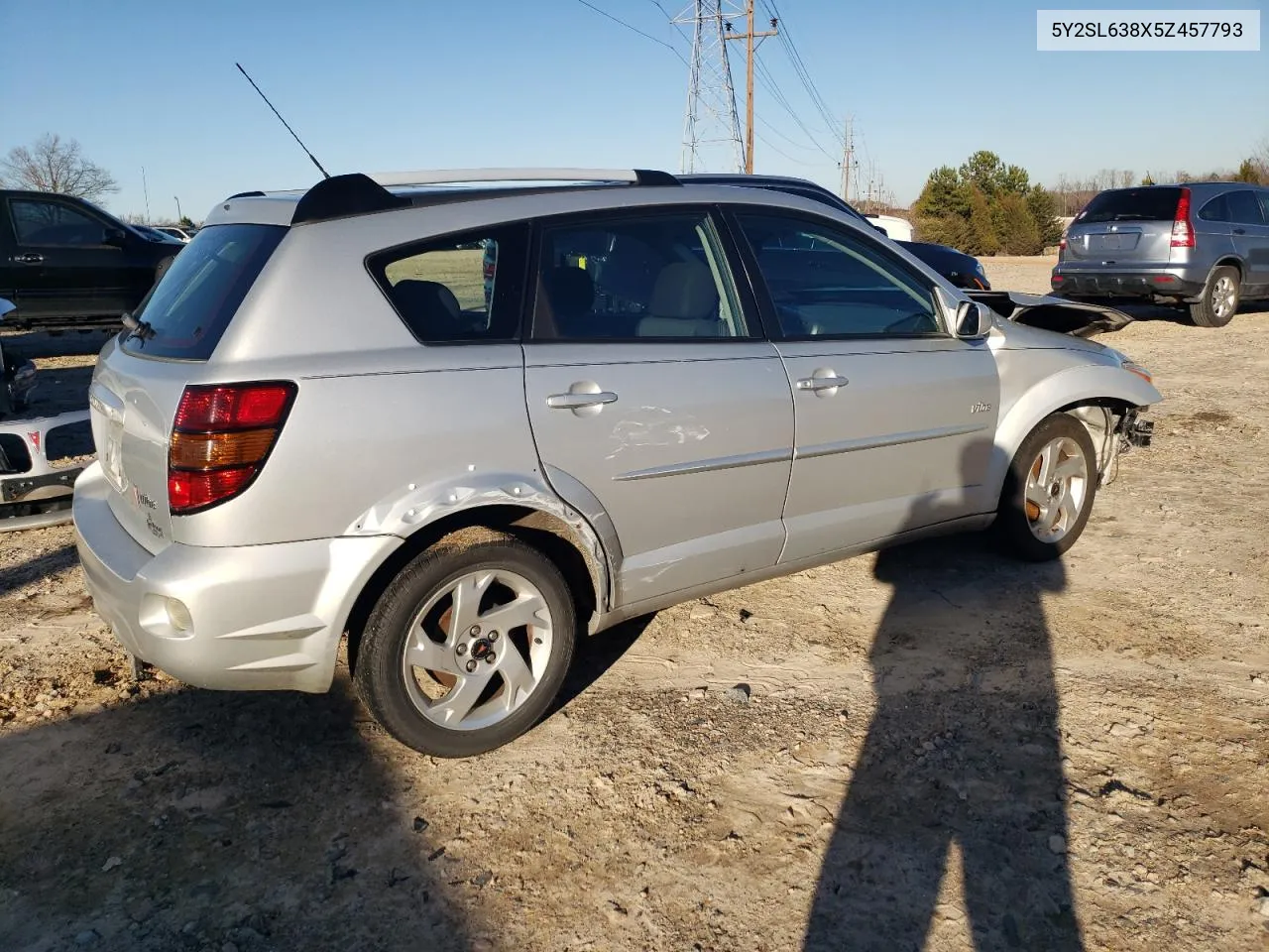 2005 Pontiac Vibe VIN: 5Y2SL638X5Z457793 Lot: 38167984