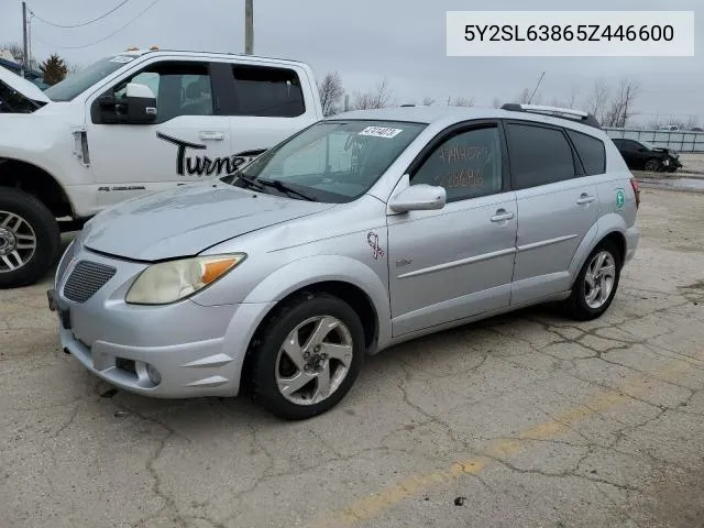 2005 Pontiac Vibe VIN: 5Y2SL63865Z446600 Lot: 44123614