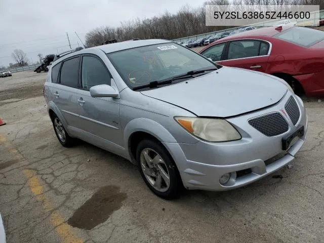 2005 Pontiac Vibe VIN: 5Y2SL63865Z446600 Lot: 44123614