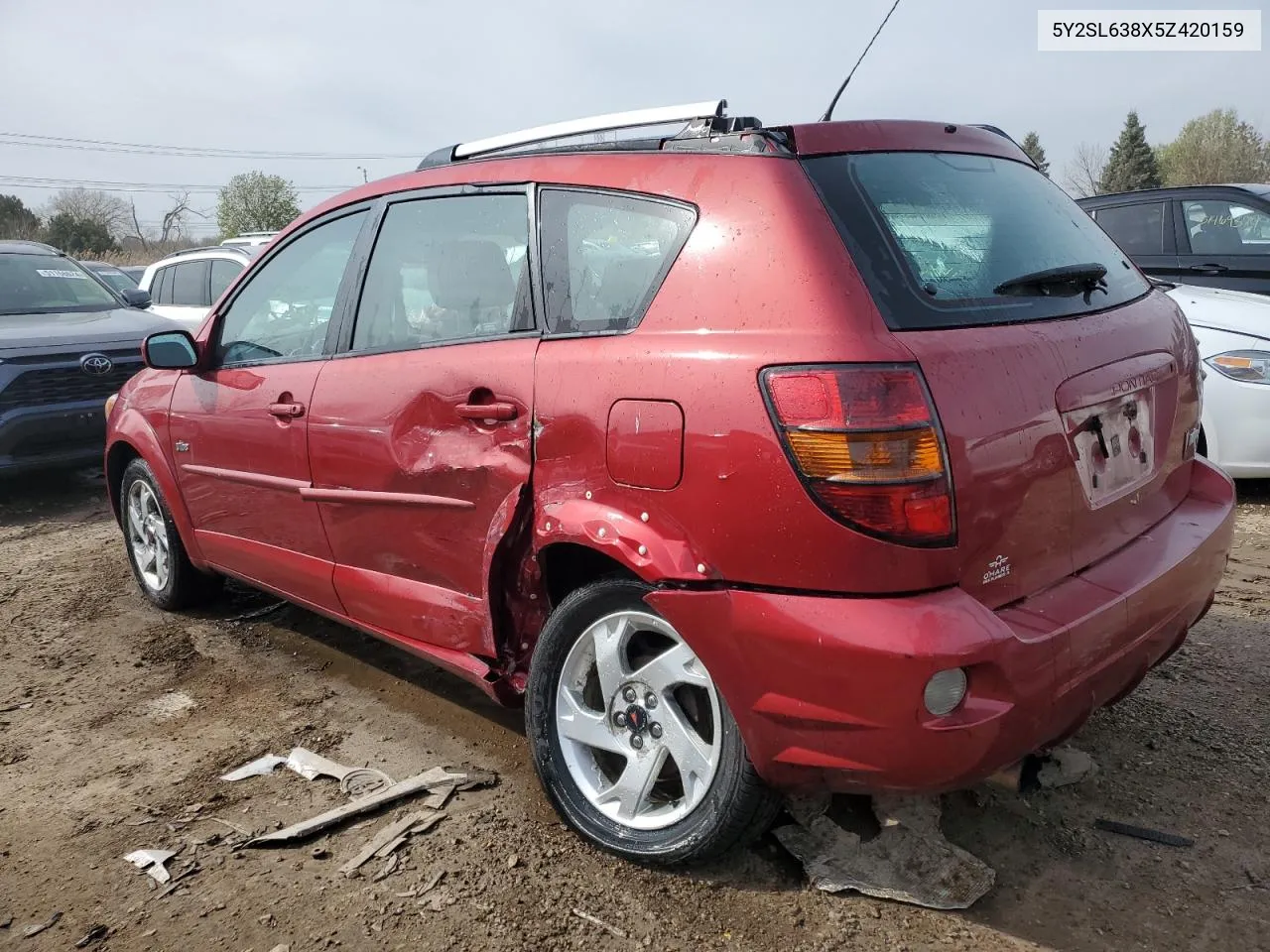 2005 Pontiac Vibe VIN: 5Y2SL638X5Z420159 Lot: 50852804