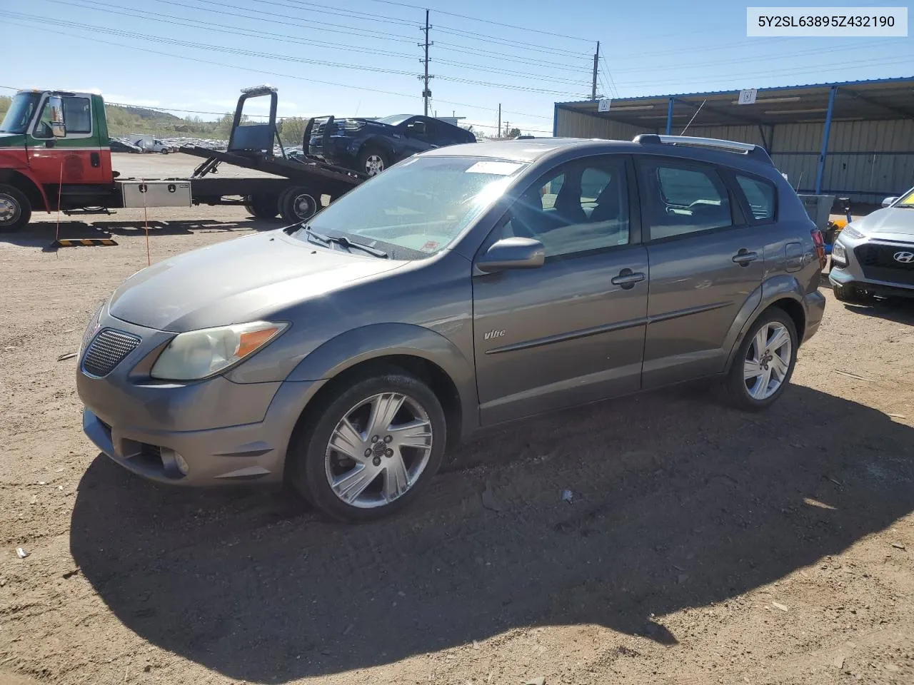 2005 Pontiac Vibe VIN: 5Y2SL63895Z432190 Lot: 53418754