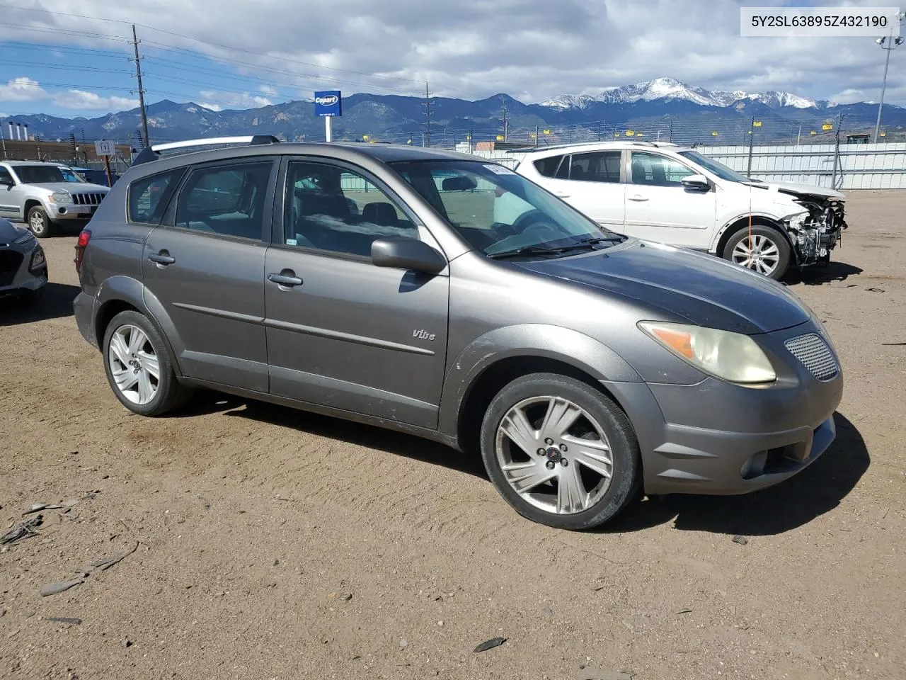 2005 Pontiac Vibe VIN: 5Y2SL63895Z432190 Lot: 53418754