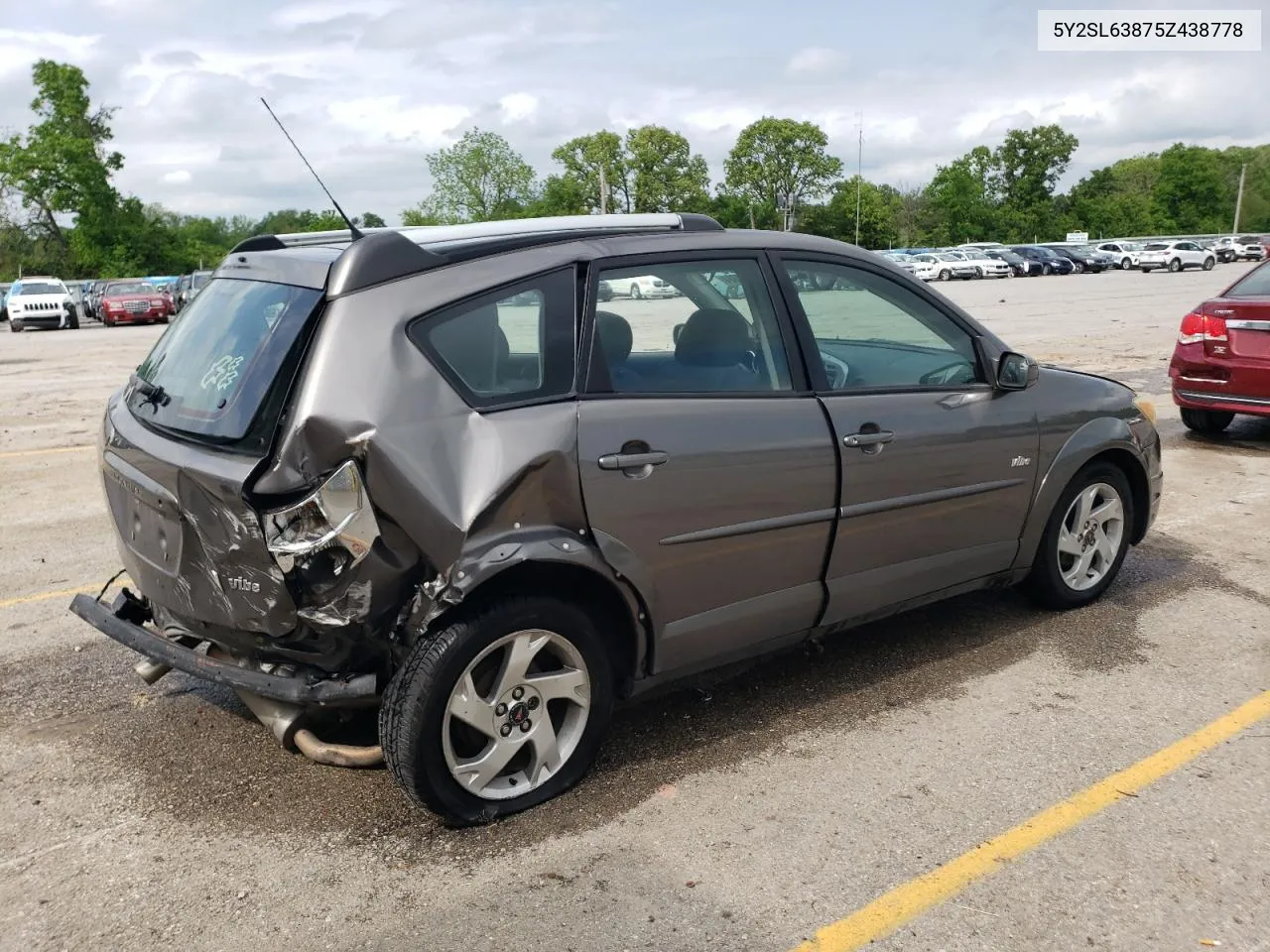 2005 Pontiac Vibe VIN: 5Y2SL63875Z438778 Lot: 53444234