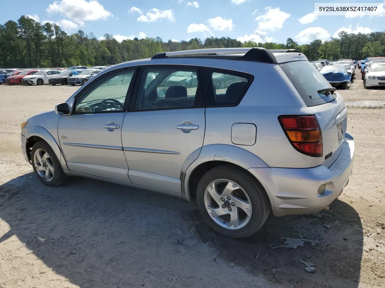 2005 Pontiac Vibe VIN: 5Y2SL638X5Z417407 Lot: 55525614