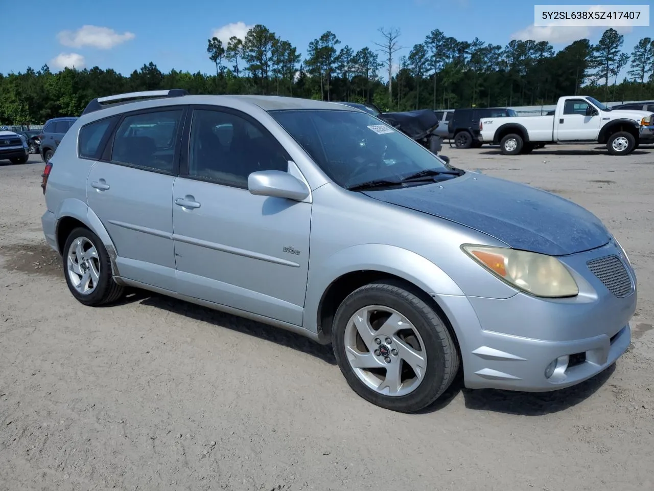 2005 Pontiac Vibe VIN: 5Y2SL638X5Z417407 Lot: 55525614