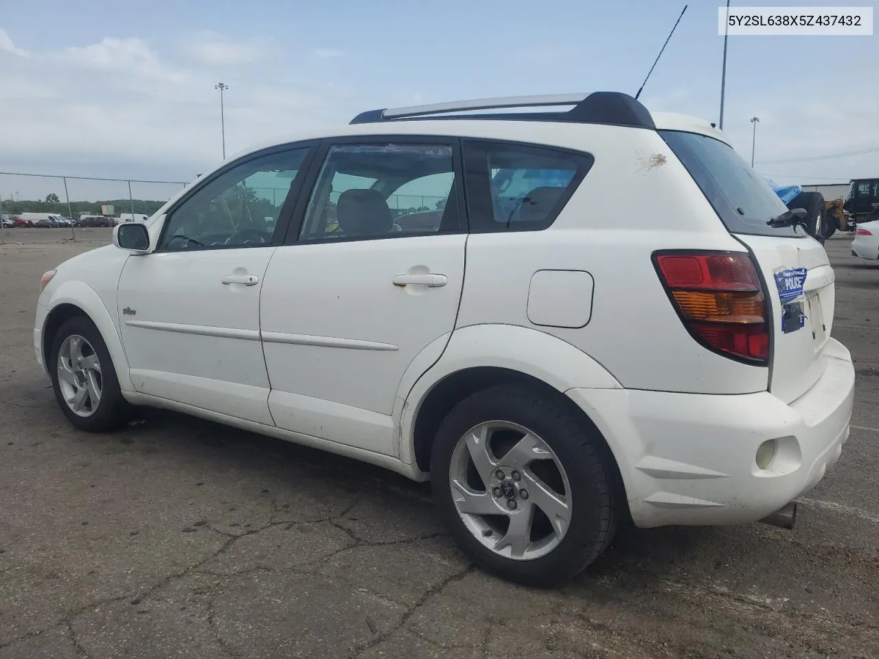 2005 Pontiac Vibe VIN: 5Y2SL638X5Z437432 Lot: 55862294