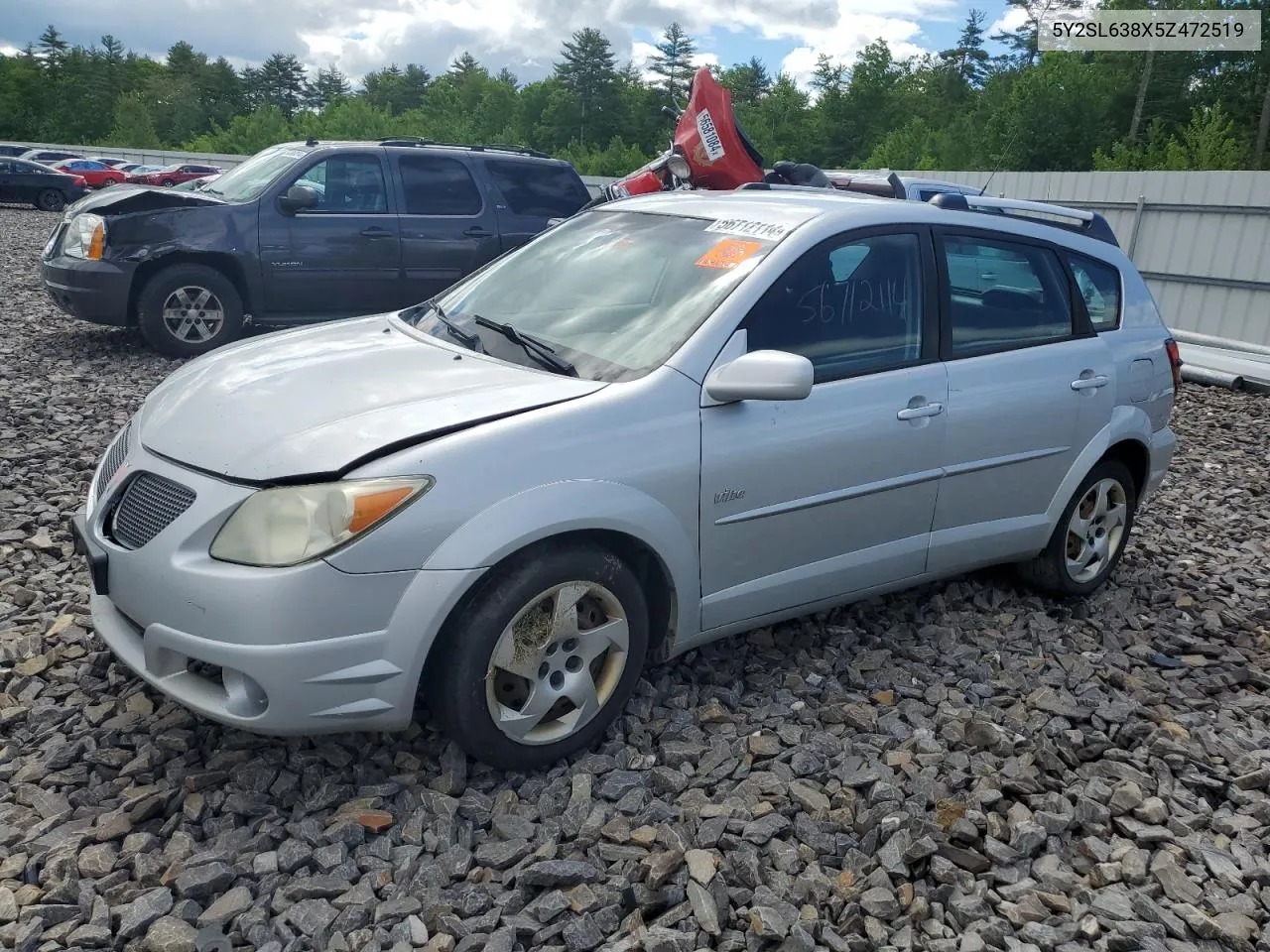 2005 Pontiac Vibe VIN: 5Y2SL638X5Z472519 Lot: 56712114