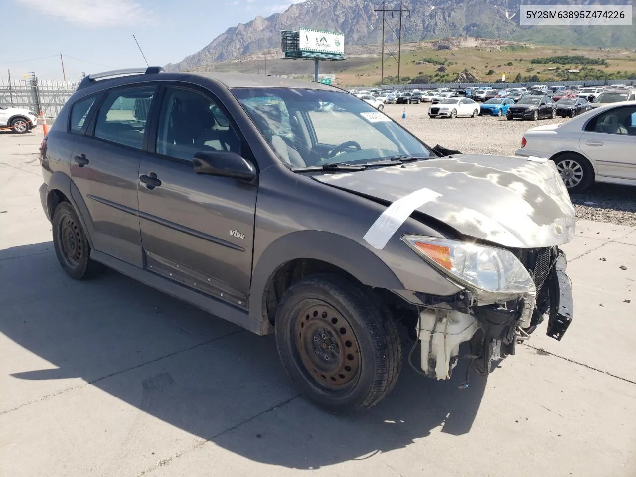 2005 Pontiac Vibe VIN: 5Y2SM63895Z474226 Lot: 56845264