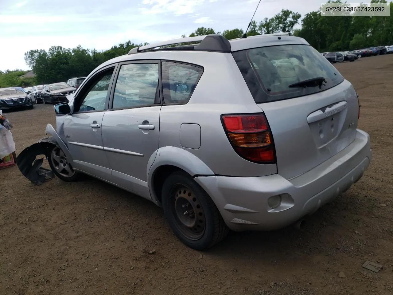 2005 Pontiac Vibe VIN: 5Y2SL63865Z423592 Lot: 57416854