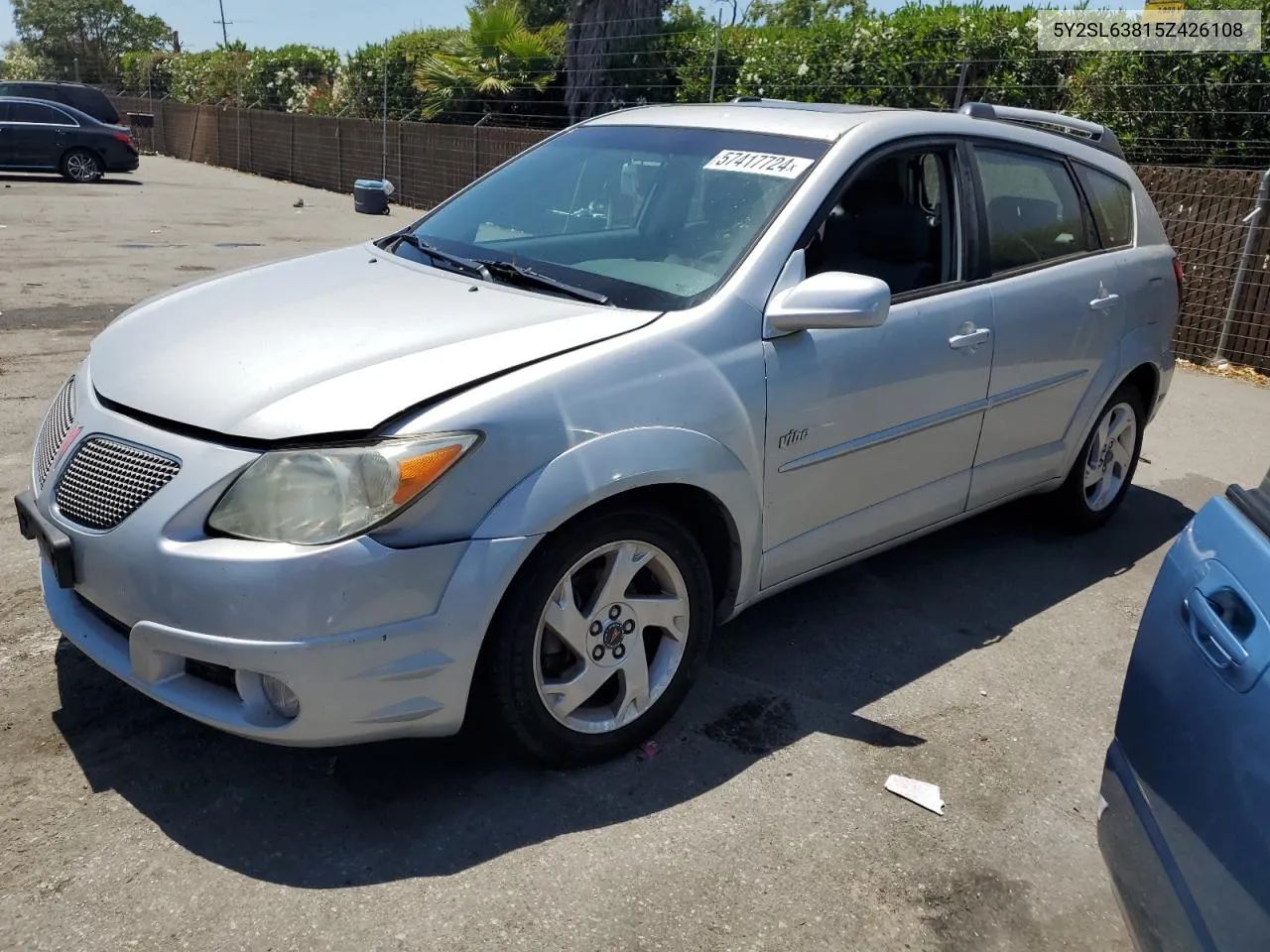 2005 Pontiac Vibe VIN: 5Y2SL63815Z426108 Lot: 57417724