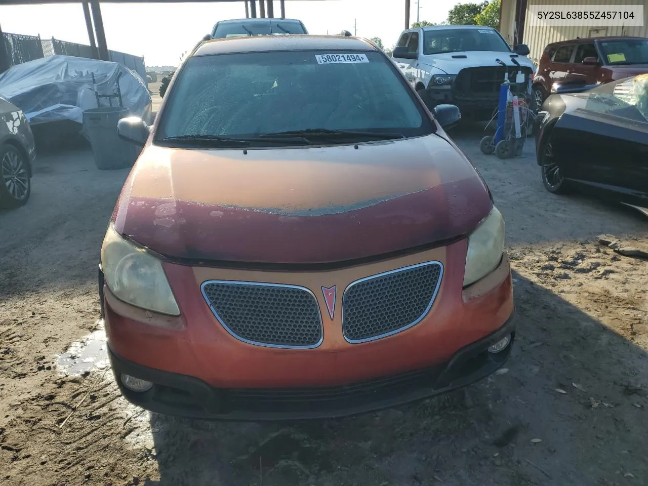 2005 Pontiac Vibe VIN: 5Y2SL63855Z457104 Lot: 58021494