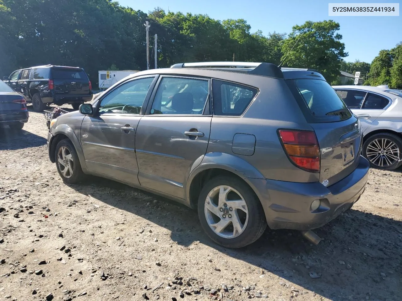 2005 Pontiac Vibe VIN: 5Y2SM63835Z441934 Lot: 58255774