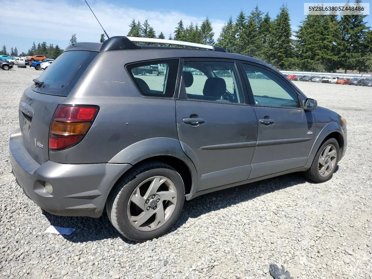 2005 Pontiac Vibe VIN: 5Y2SL63805Z448486 Lot: 58487284