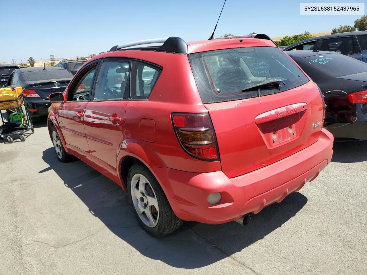 2005 Pontiac Vibe VIN: 5Y2SL63815Z437965 Lot: 58560404