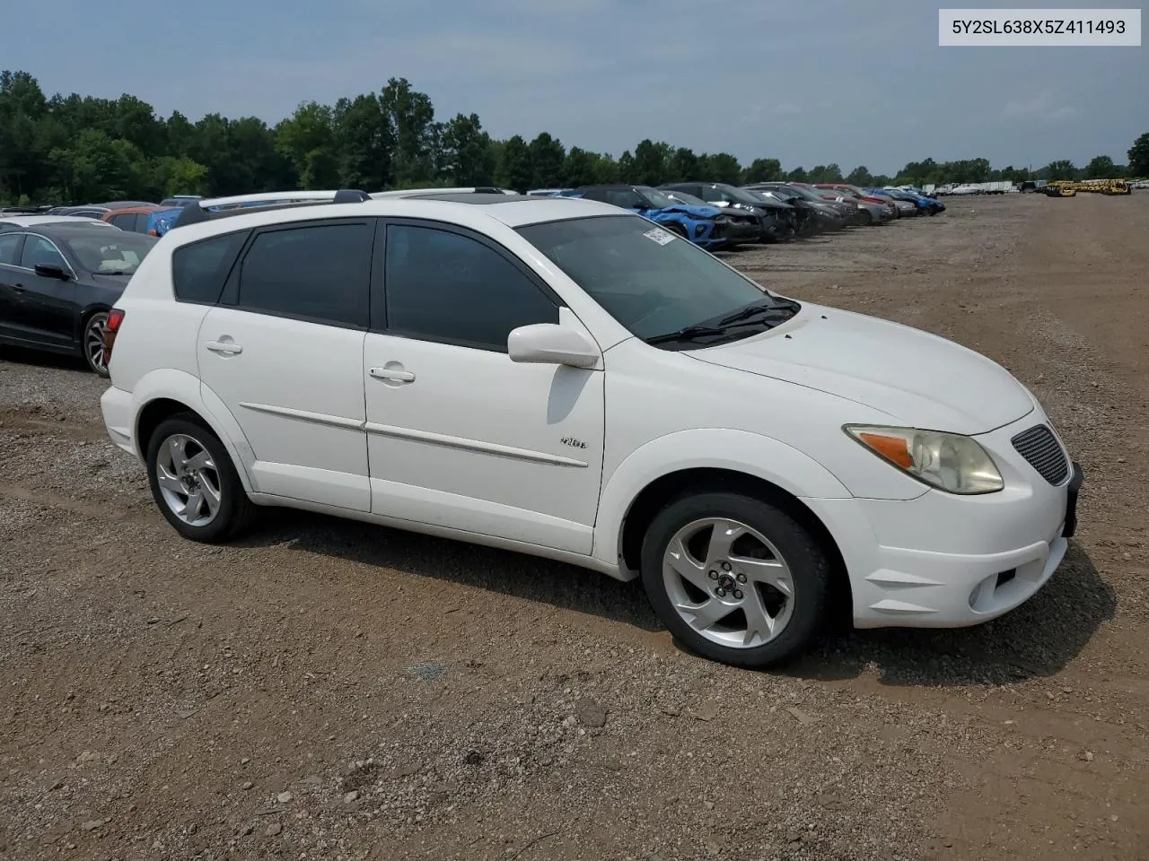 2005 Pontiac Vibe VIN: 5Y2SL638X5Z411493 Lot: 59747554