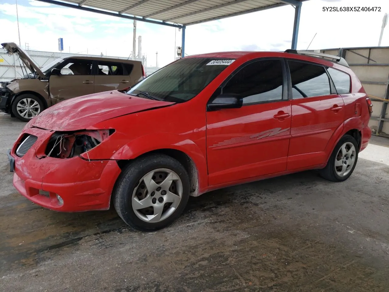 2005 Pontiac Vibe VIN: 5Y2SL638X5Z406472 Lot: 60405444