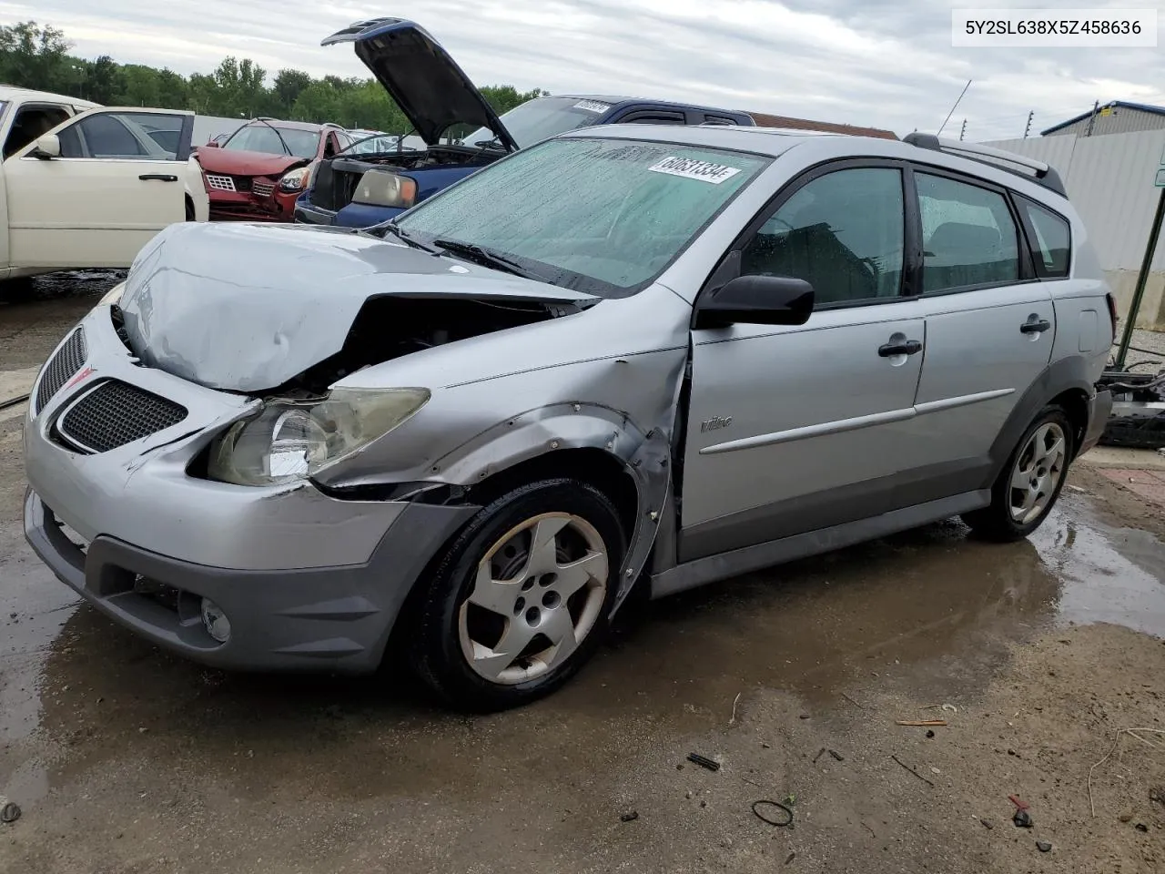 2005 Pontiac Vibe VIN: 5Y2SL638X5Z458636 Lot: 60631334