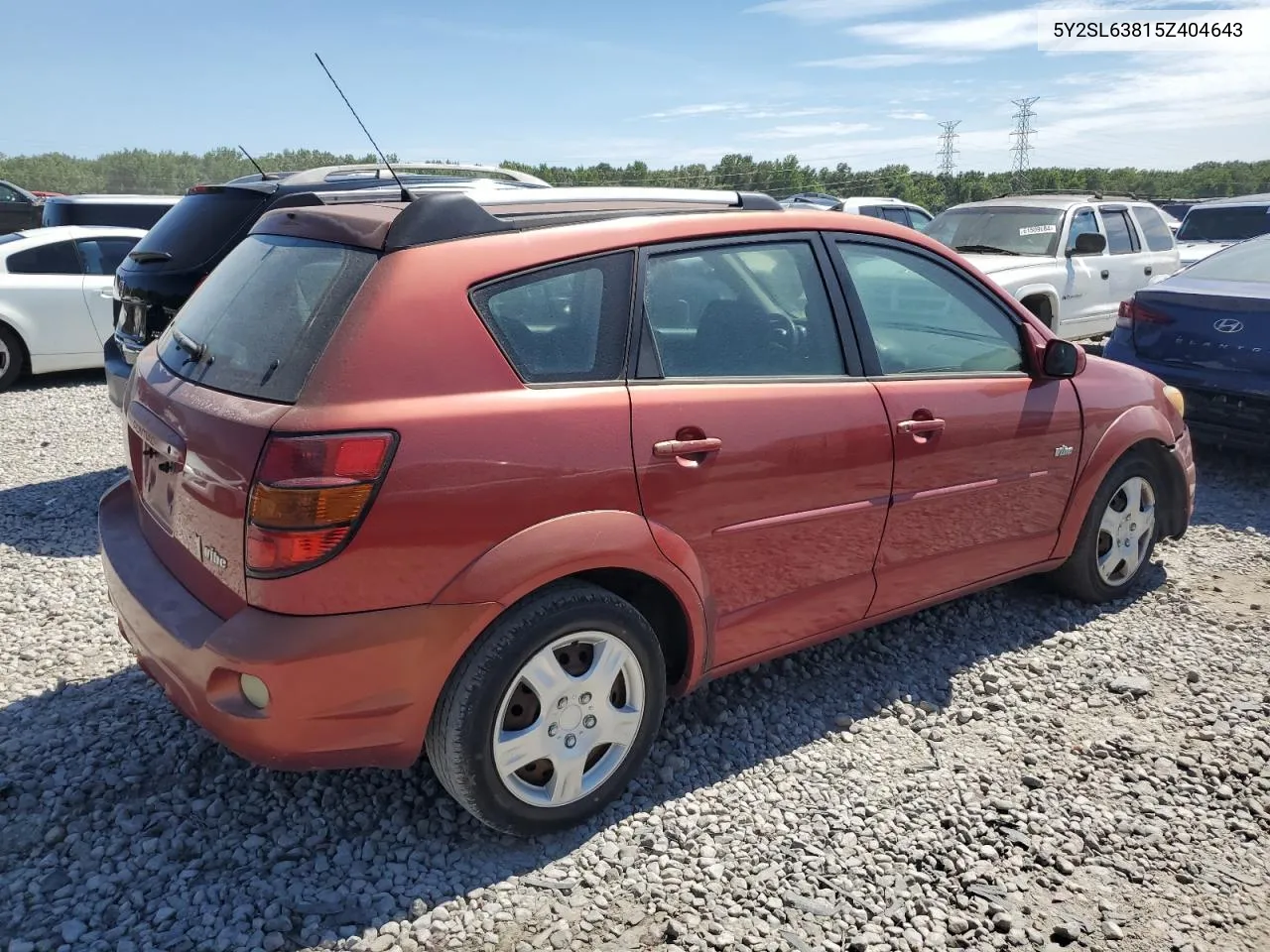 2005 Pontiac Vibe VIN: 5Y2SL63815Z404643 Lot: 61026674