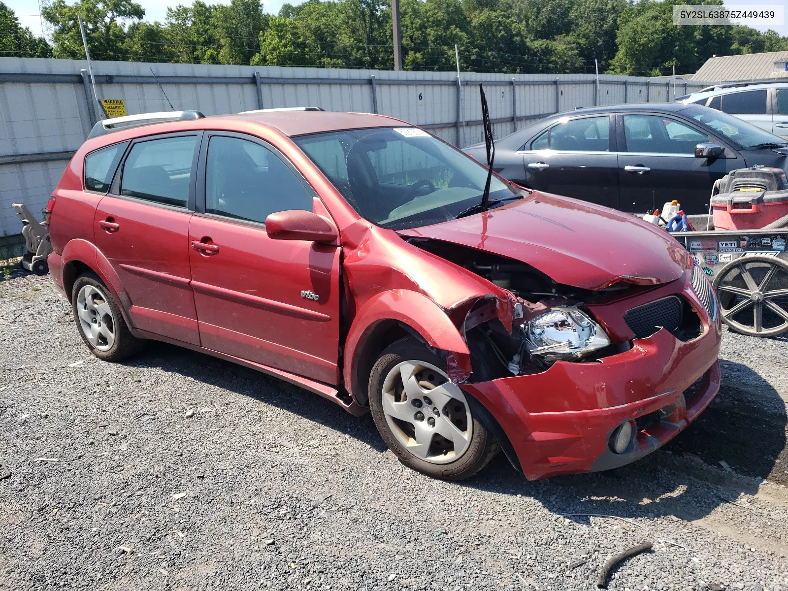 2005 Pontiac Vibe VIN: 5Y2SL63875Z449439 Lot: 62912574