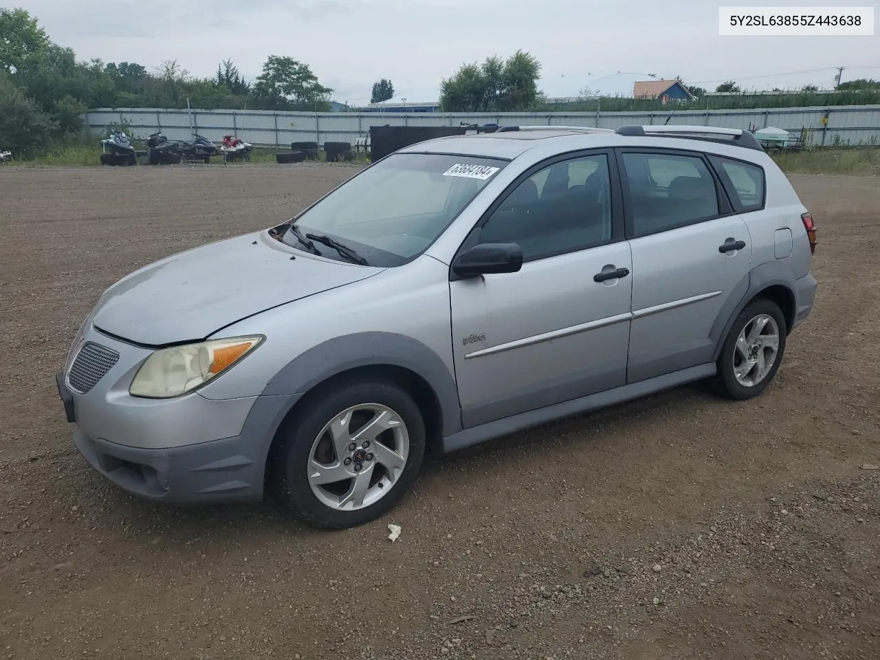 2005 Pontiac Vibe VIN: 5Y2SL63855Z443638 Lot: 63684184