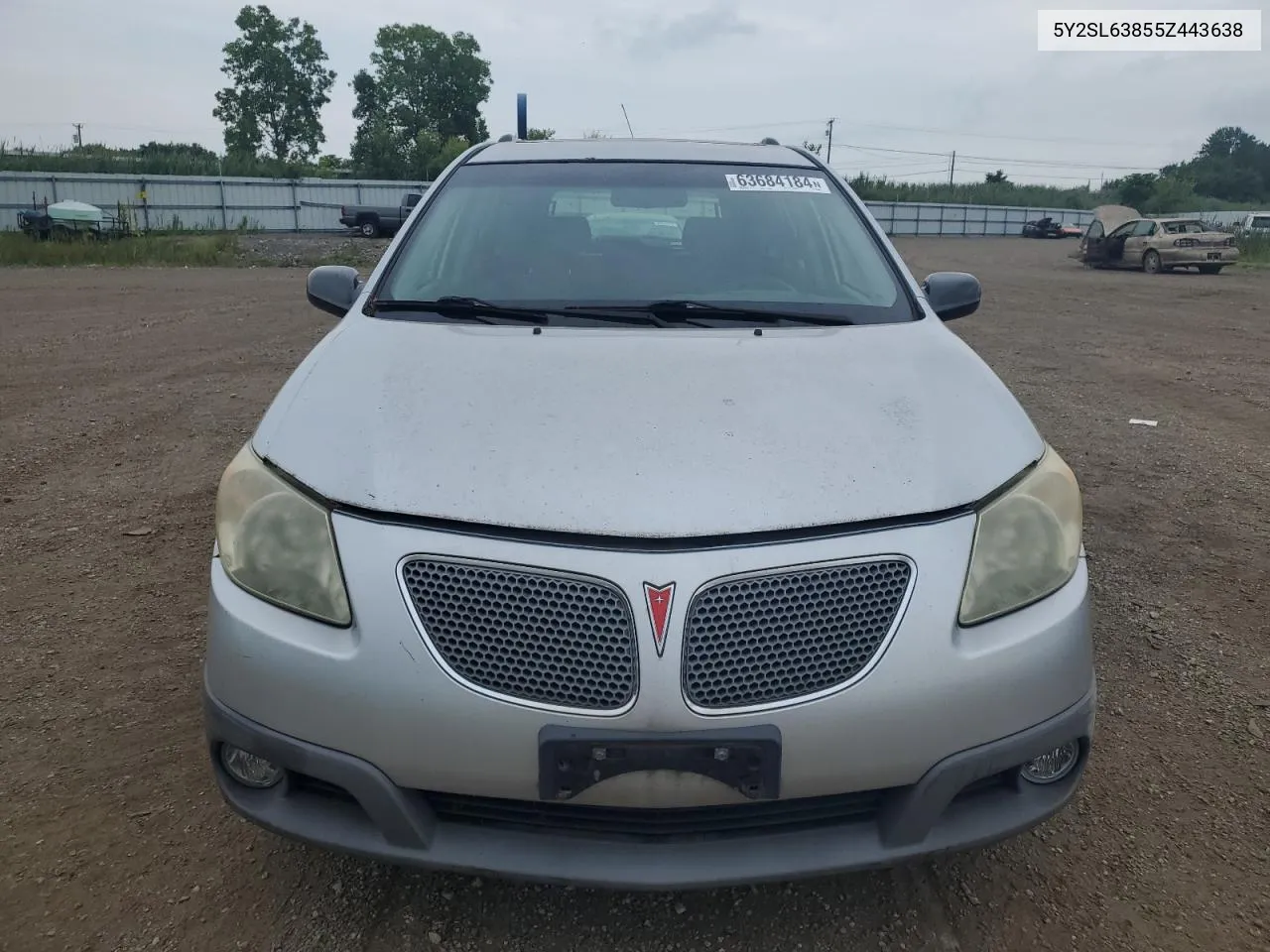 2005 Pontiac Vibe VIN: 5Y2SL63855Z443638 Lot: 63684184