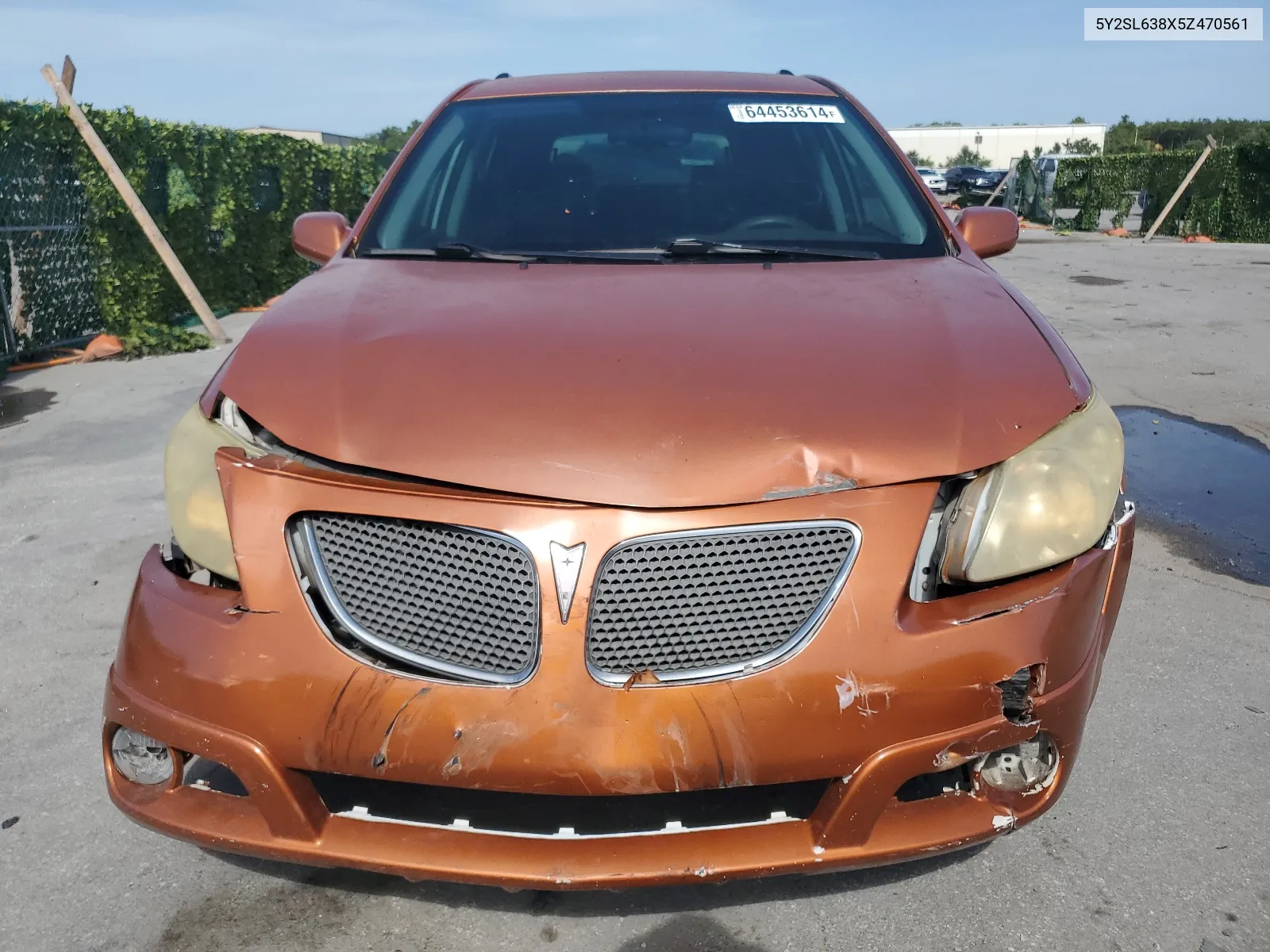 2005 Pontiac Vibe VIN: 5Y2SL638X5Z470561 Lot: 64453614