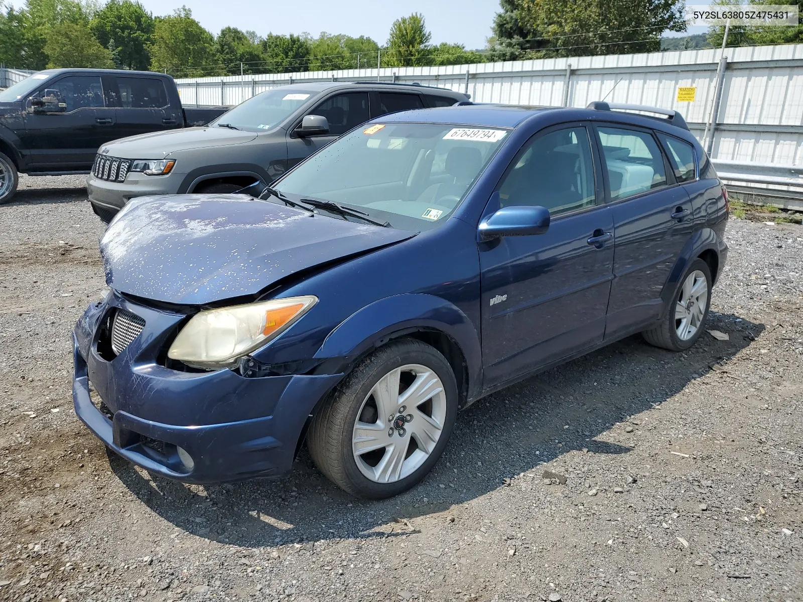 2005 Pontiac Vibe VIN: 5Y2SL63805Z475431 Lot: 67649794