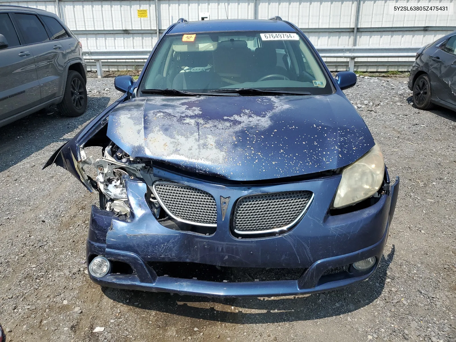 2005 Pontiac Vibe VIN: 5Y2SL63805Z475431 Lot: 67649794