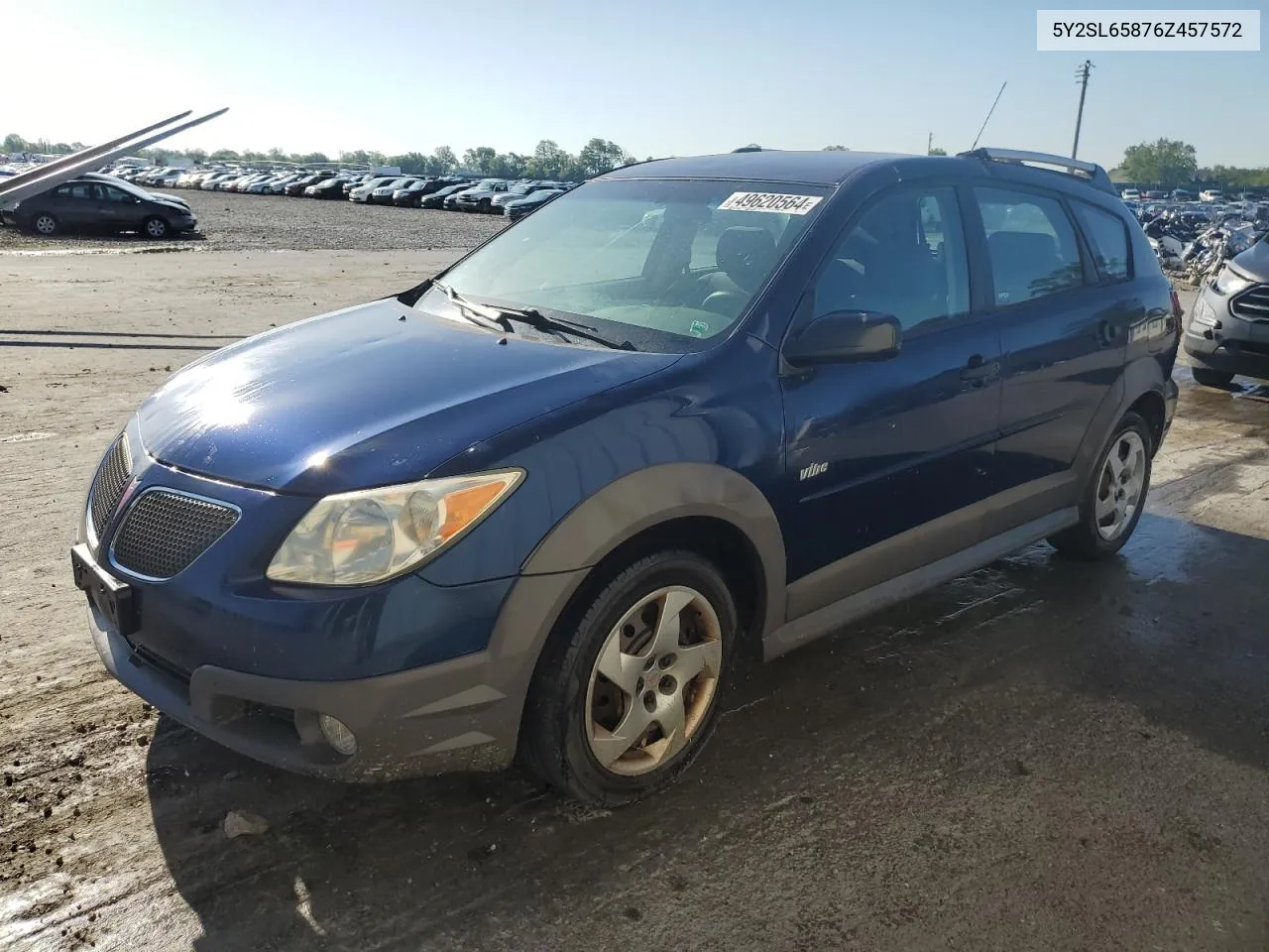 2006 Pontiac Vibe VIN: 5Y2SL65876Z457572 Lot: 49620564