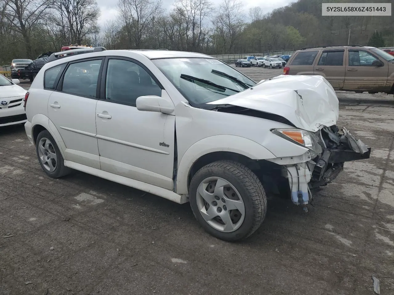 2006 Pontiac Vibe VIN: 5Y2SL658X6Z451443 Lot: 52366304