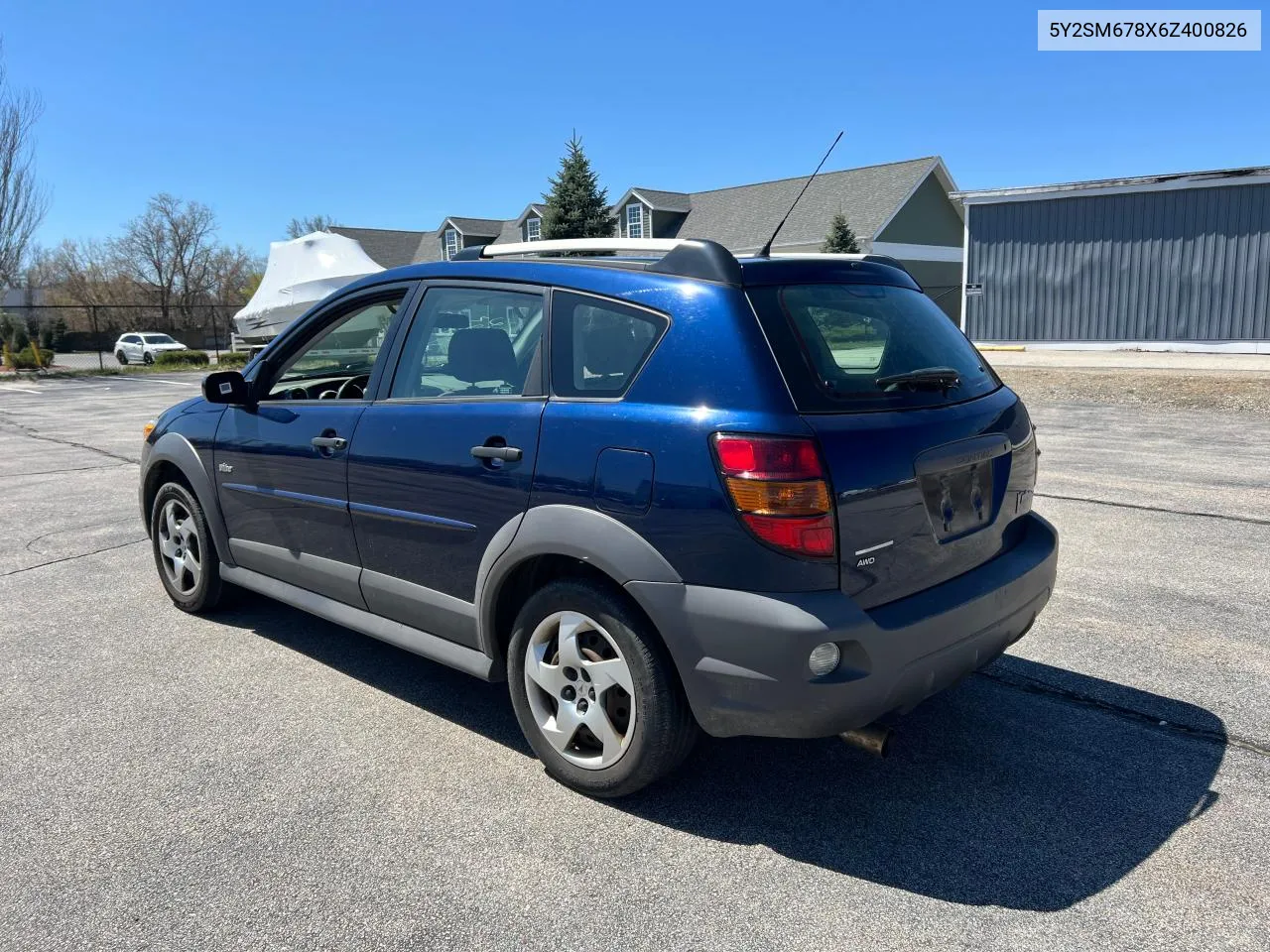 2006 Pontiac Vibe VIN: 5Y2SM678X6Z400826 Lot: 52382694