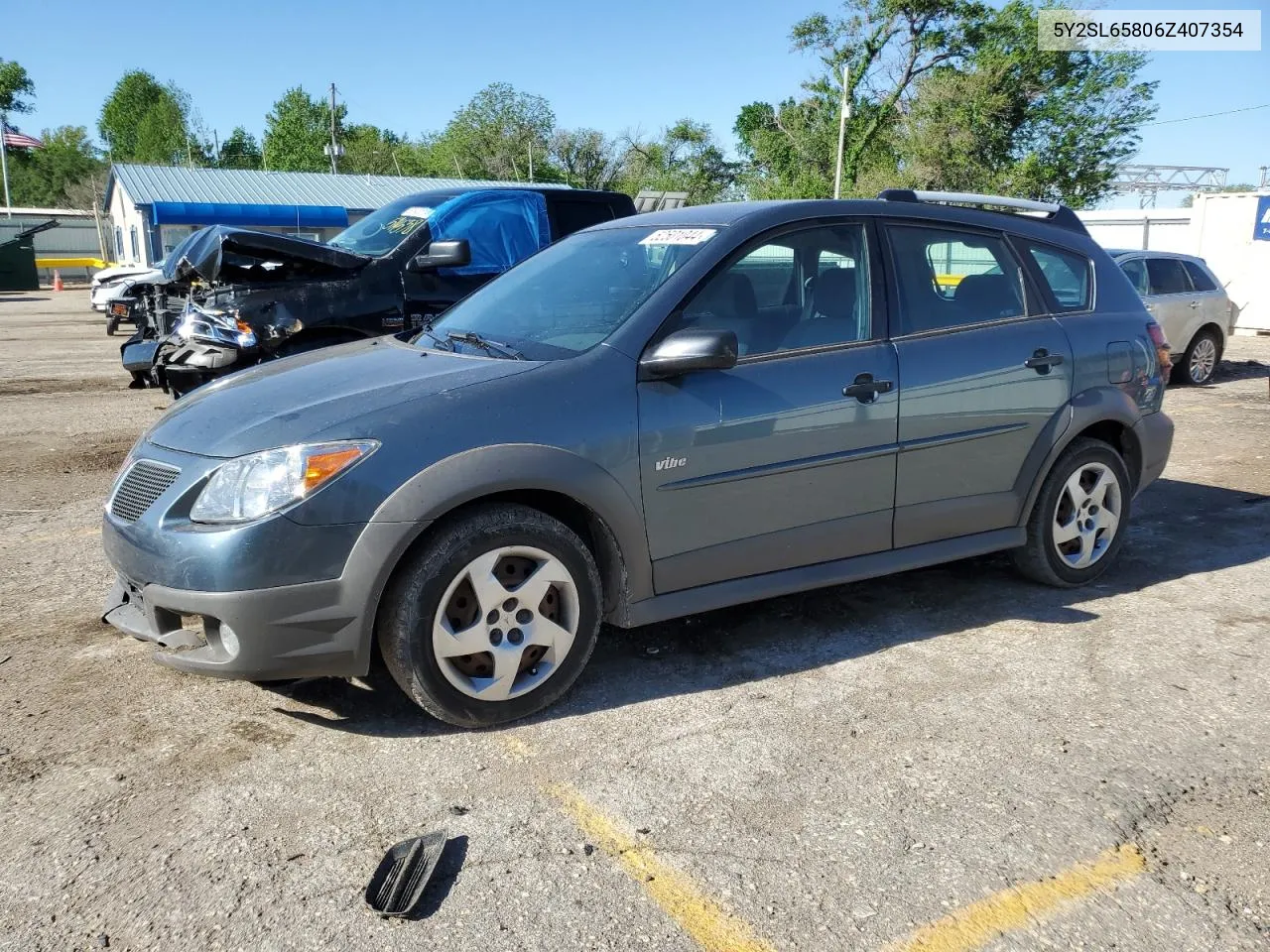 2006 Pontiac Vibe VIN: 5Y2SL65806Z407354 Lot: 52501044