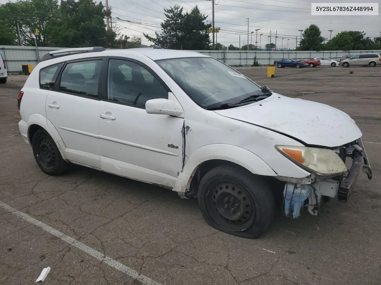 2006 Pontiac Vibe VIN: 5Y2SL67836Z448994 Lot: 53965894