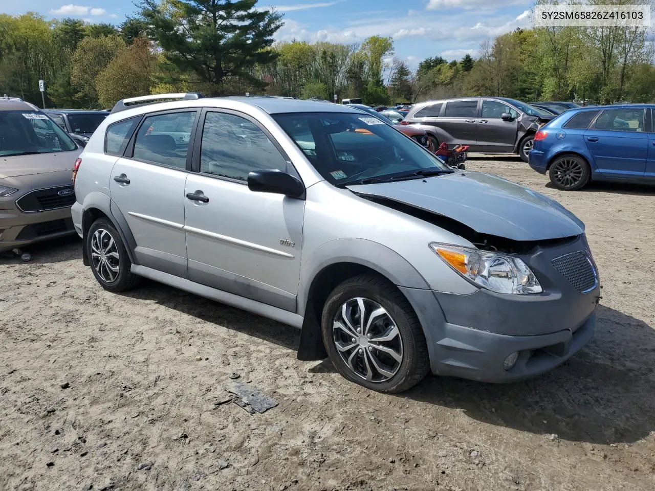 2006 Pontiac Vibe VIN: 5Y2SM65826Z416103 Lot: 54364134