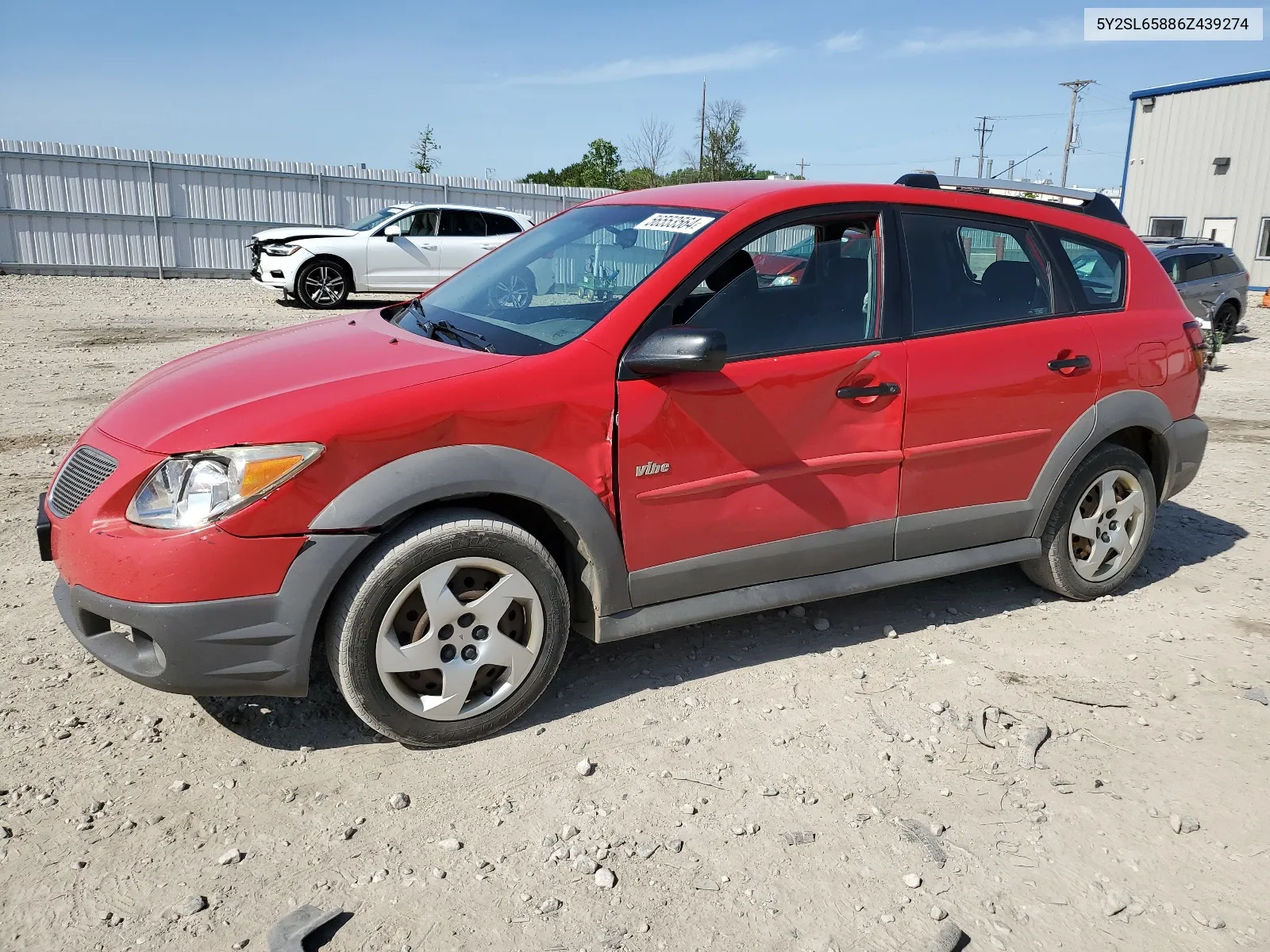 2006 Pontiac Vibe VIN: 5Y2SL65886Z439274 Lot: 56553564