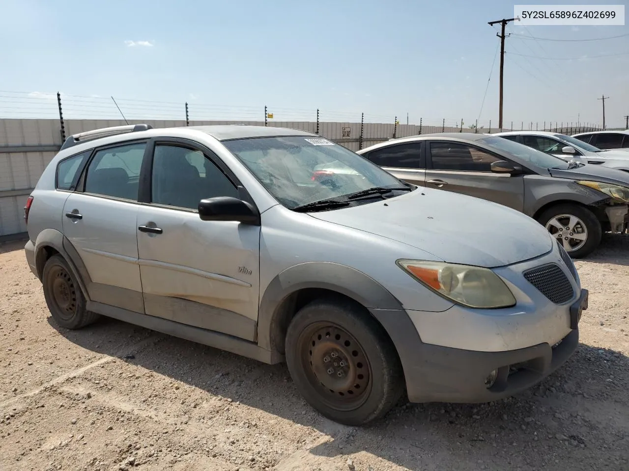 2006 Pontiac Vibe VIN: 5Y2SL65896Z402699 Lot: 56960724