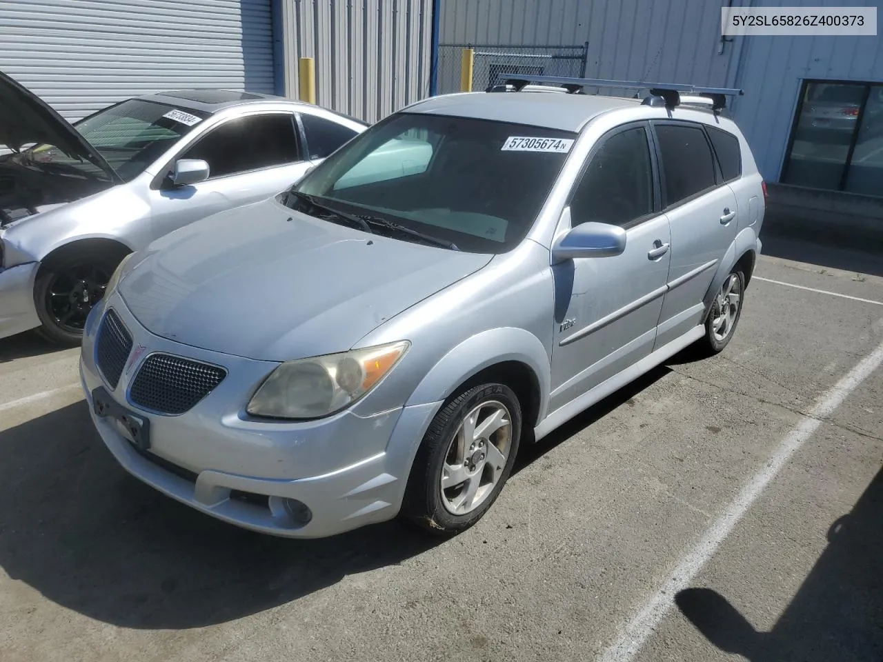 2006 Pontiac Vibe VIN: 5Y2SL65826Z400373 Lot: 57305674