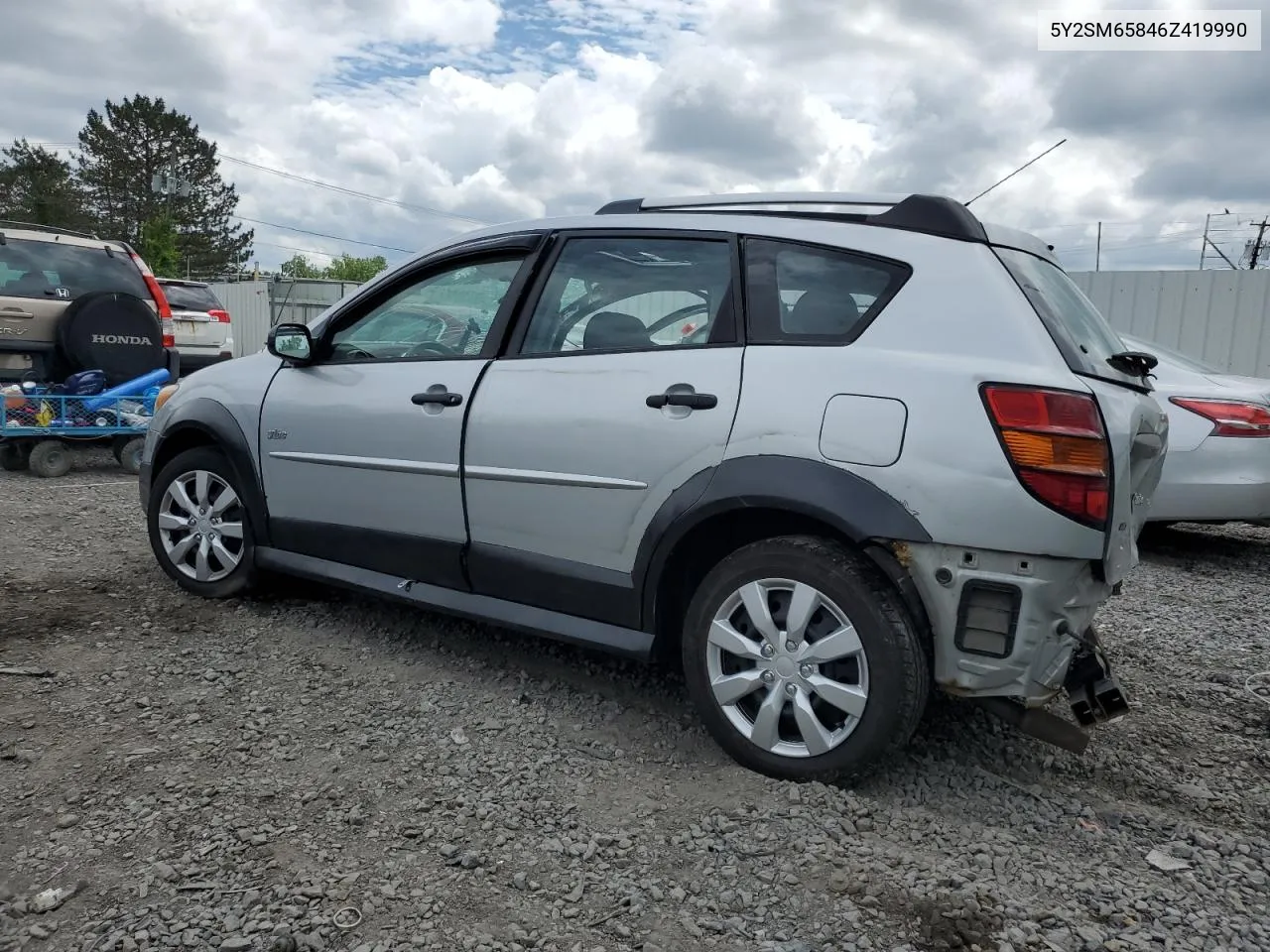 2006 Pontiac Vibe VIN: 5Y2SM65846Z419990 Lot: 57384974