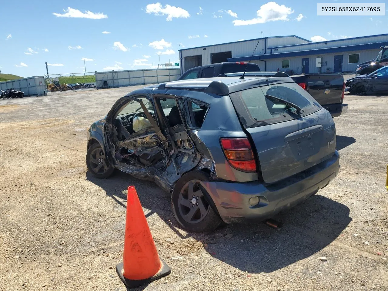 2006 Pontiac Vibe VIN: 5Y2SL658X6Z417695 Lot: 57511064