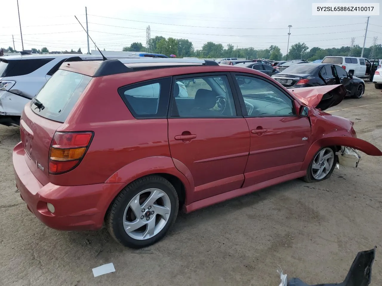 2006 Pontiac Vibe VIN: 5Y2SL65886Z410017 Lot: 59059684