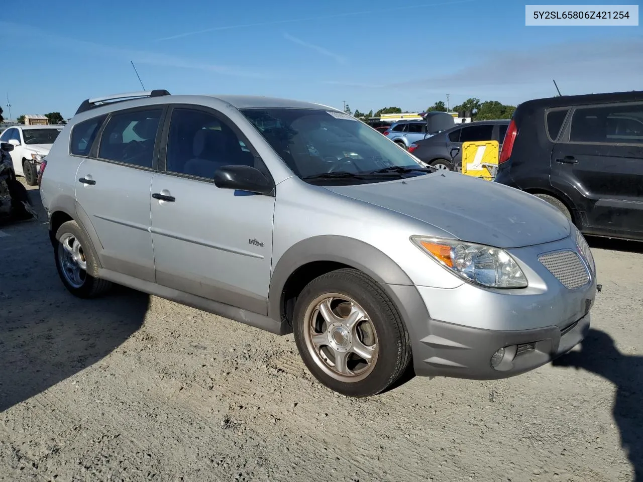 2006 Pontiac Vibe VIN: 5Y2SL65806Z421254 Lot: 59094174