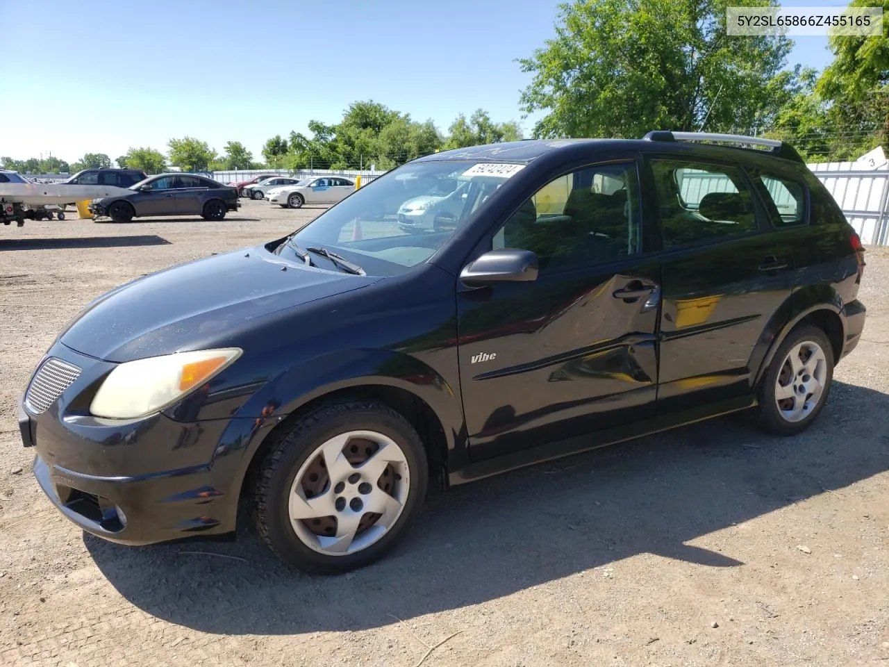 2006 Pontiac Vibe VIN: 5Y2SL65866Z455165 Lot: 59242424