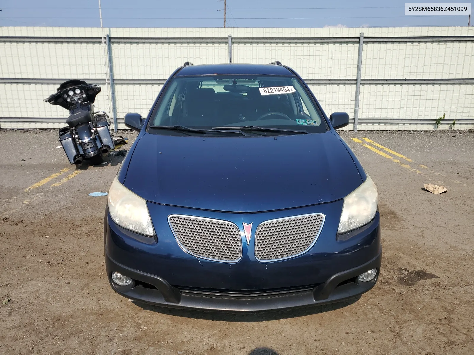 2006 Pontiac Vibe VIN: 5Y2SM65836Z451099 Lot: 62219454