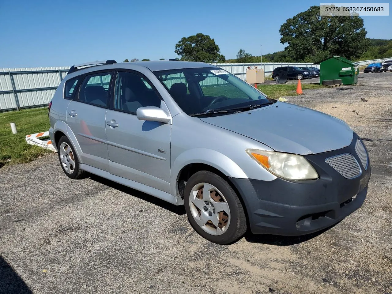 2006 Pontiac Vibe VIN: 5Y2SL65836Z450683 Lot: 70429674