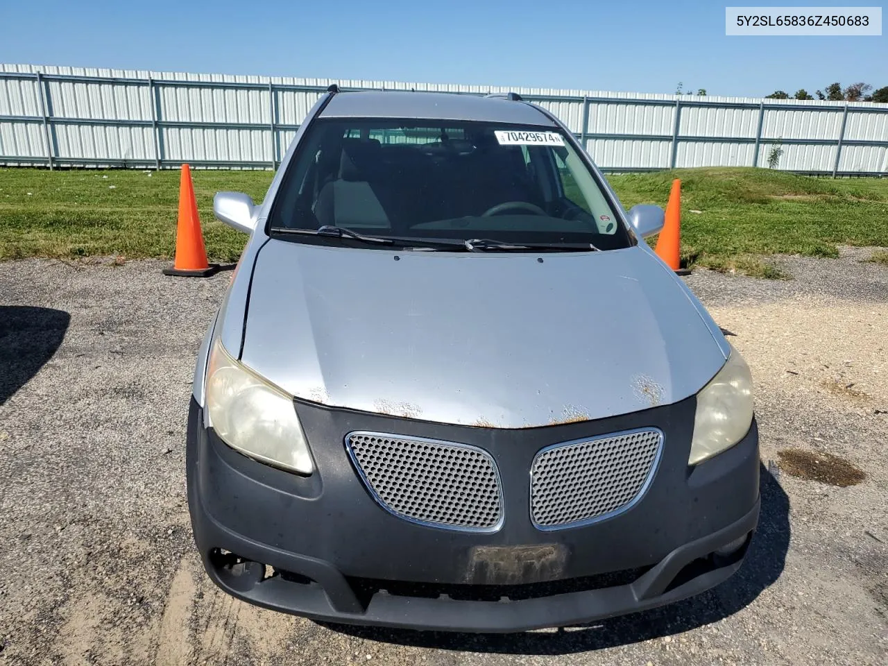 2006 Pontiac Vibe VIN: 5Y2SL65836Z450683 Lot: 70429674