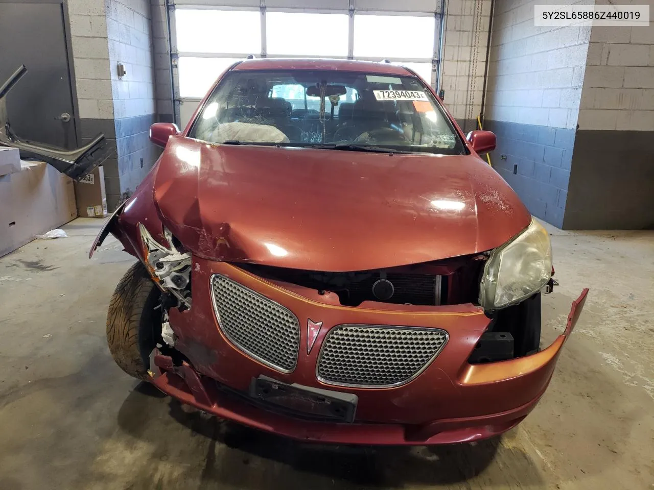 2006 Pontiac Vibe VIN: 5Y2SL65886Z440019 Lot: 72394043