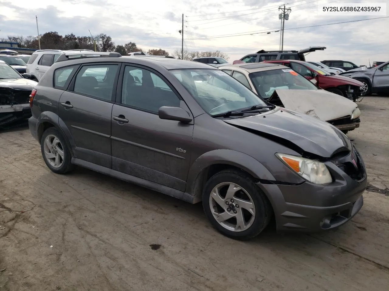 2006 Pontiac Vibe VIN: 5Y2SL65886Z435967 Lot: 76585443