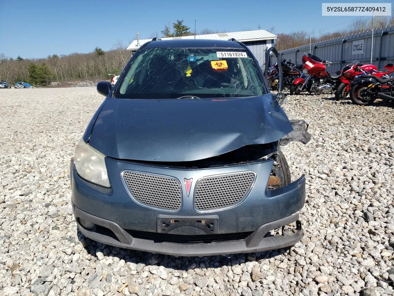 2007 Pontiac Vibe VIN: 5Y2SL65877Z409412 Lot: 51161924