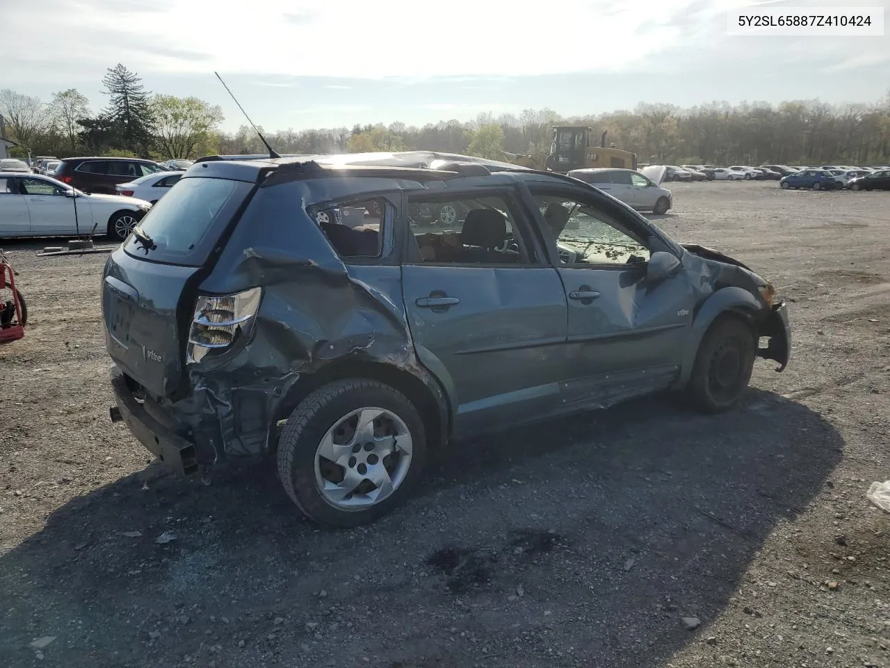 2007 Pontiac Vibe VIN: 5Y2SL65887Z410424 Lot: 51947484